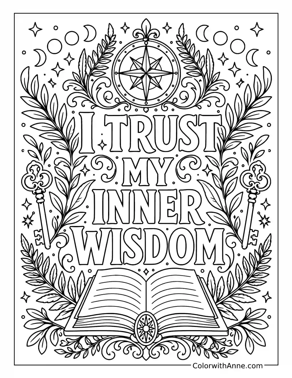 I Trust My Inner Wisdom coloring page