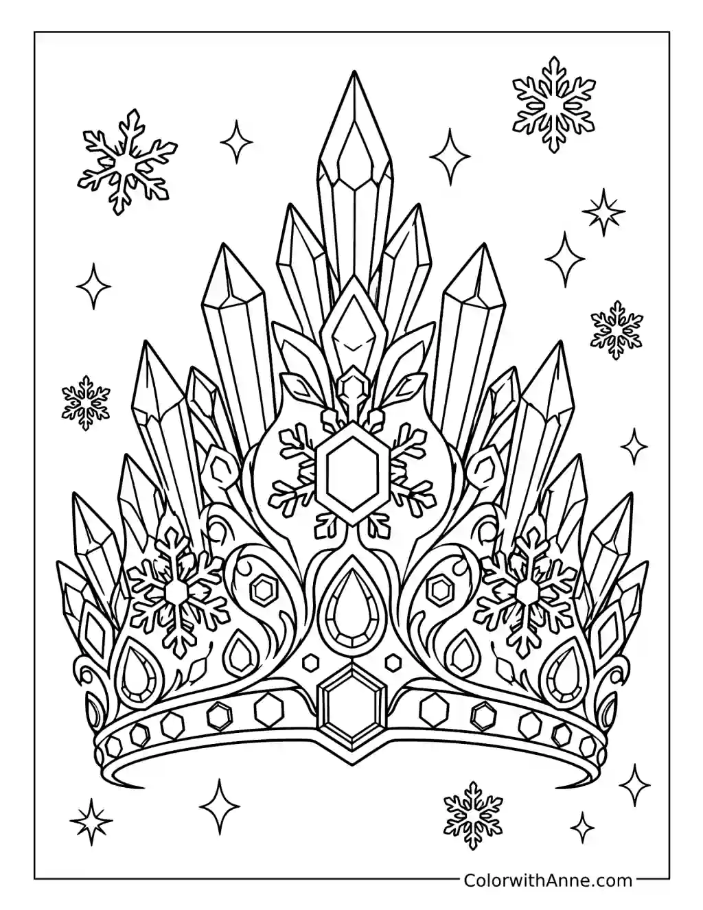 Ice Princess Crown coloring page