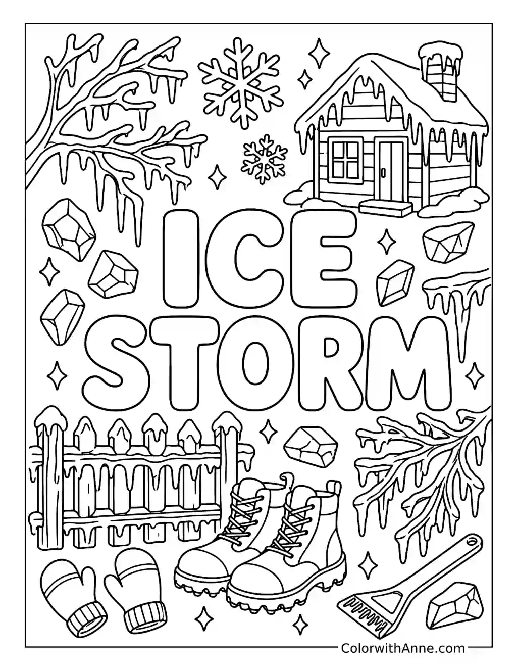 Ice Storm coloring page