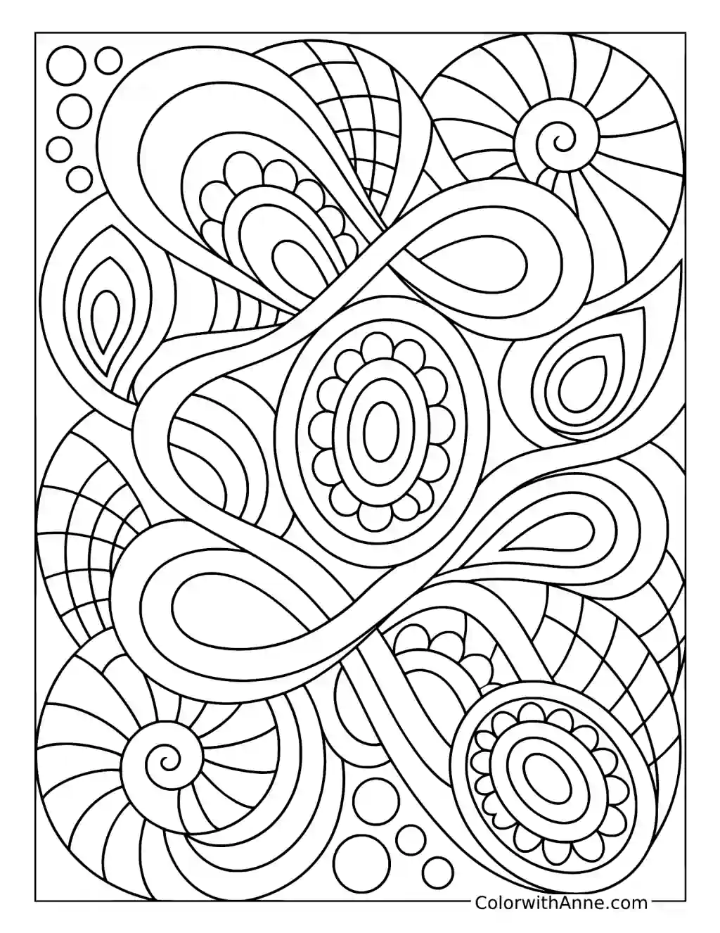 Infinite Ornamental Tapestry coloring page