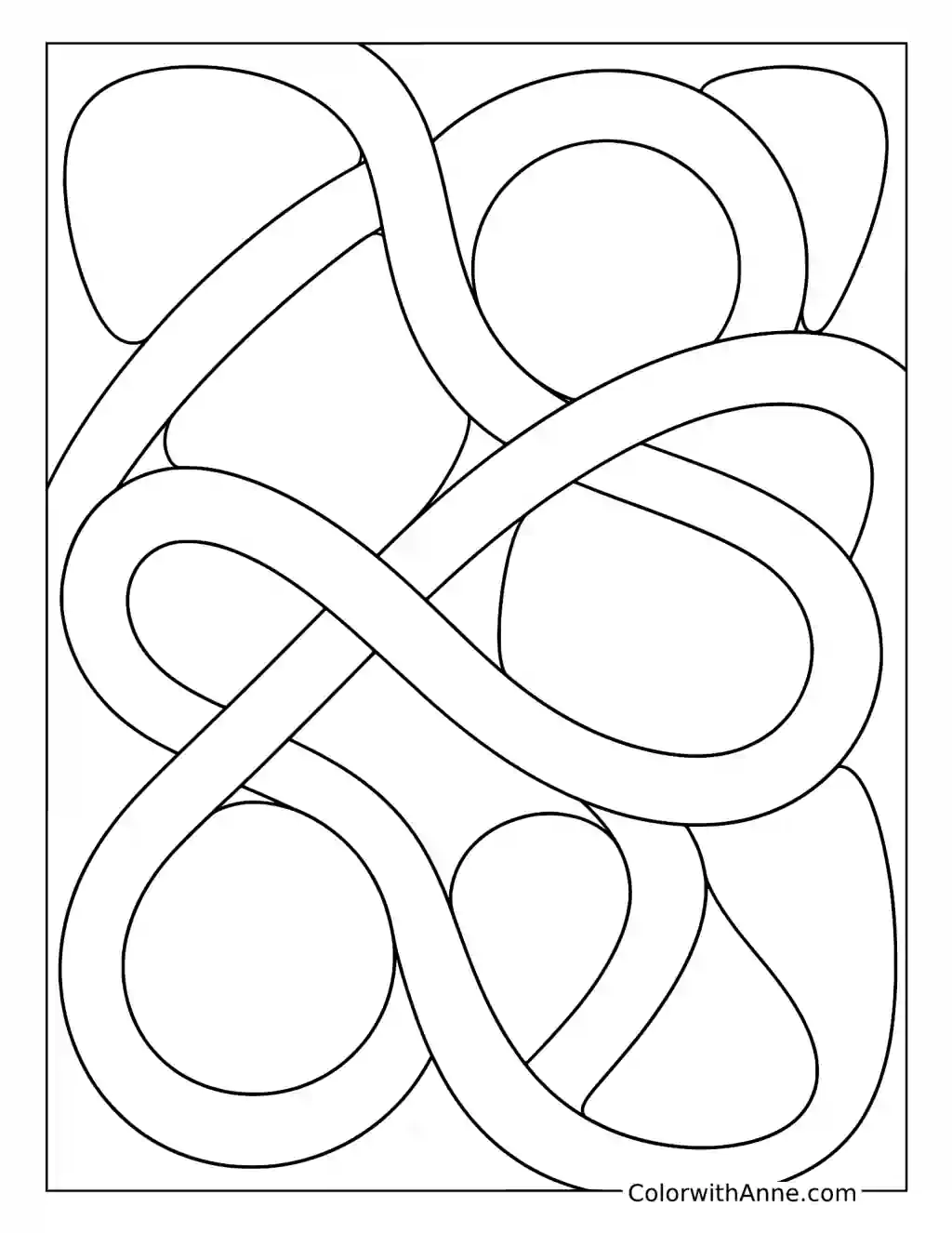 Infinite Ribbon Loops coloring page