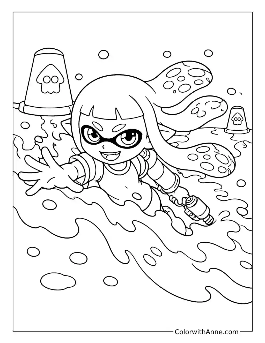 Inkling Swimming Through Ink coloring page