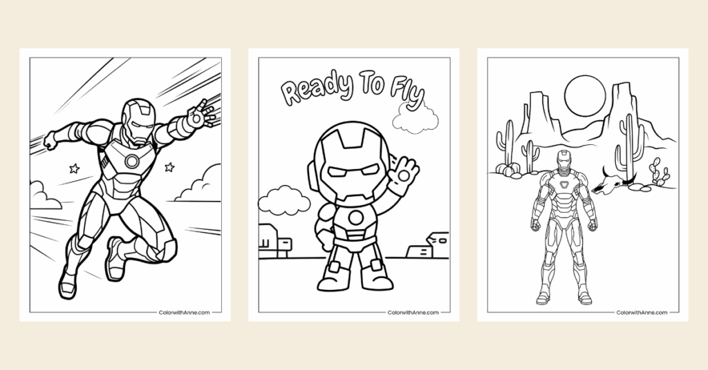 iron man coloring pages banner