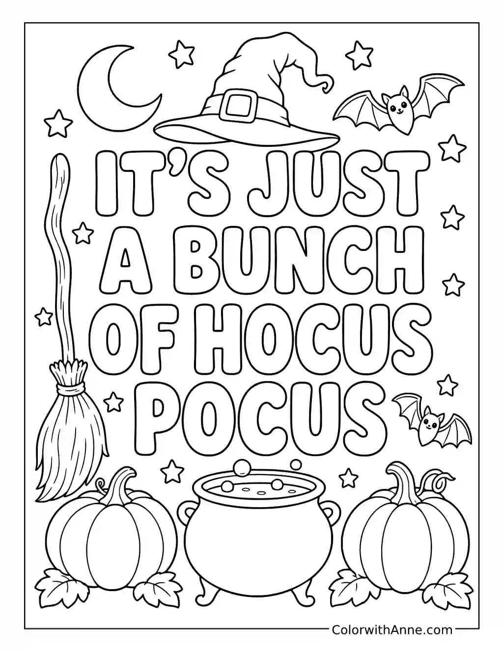It's Just a Bunch of Hocus Pocus coloring page