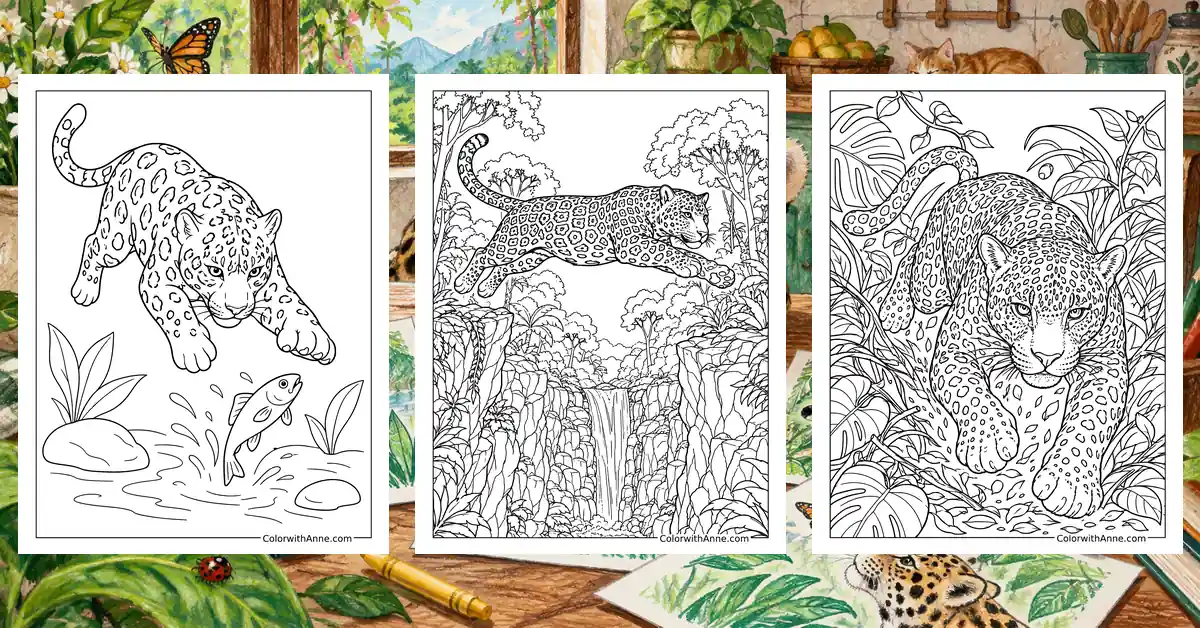Jaguar Coloring Pages banner