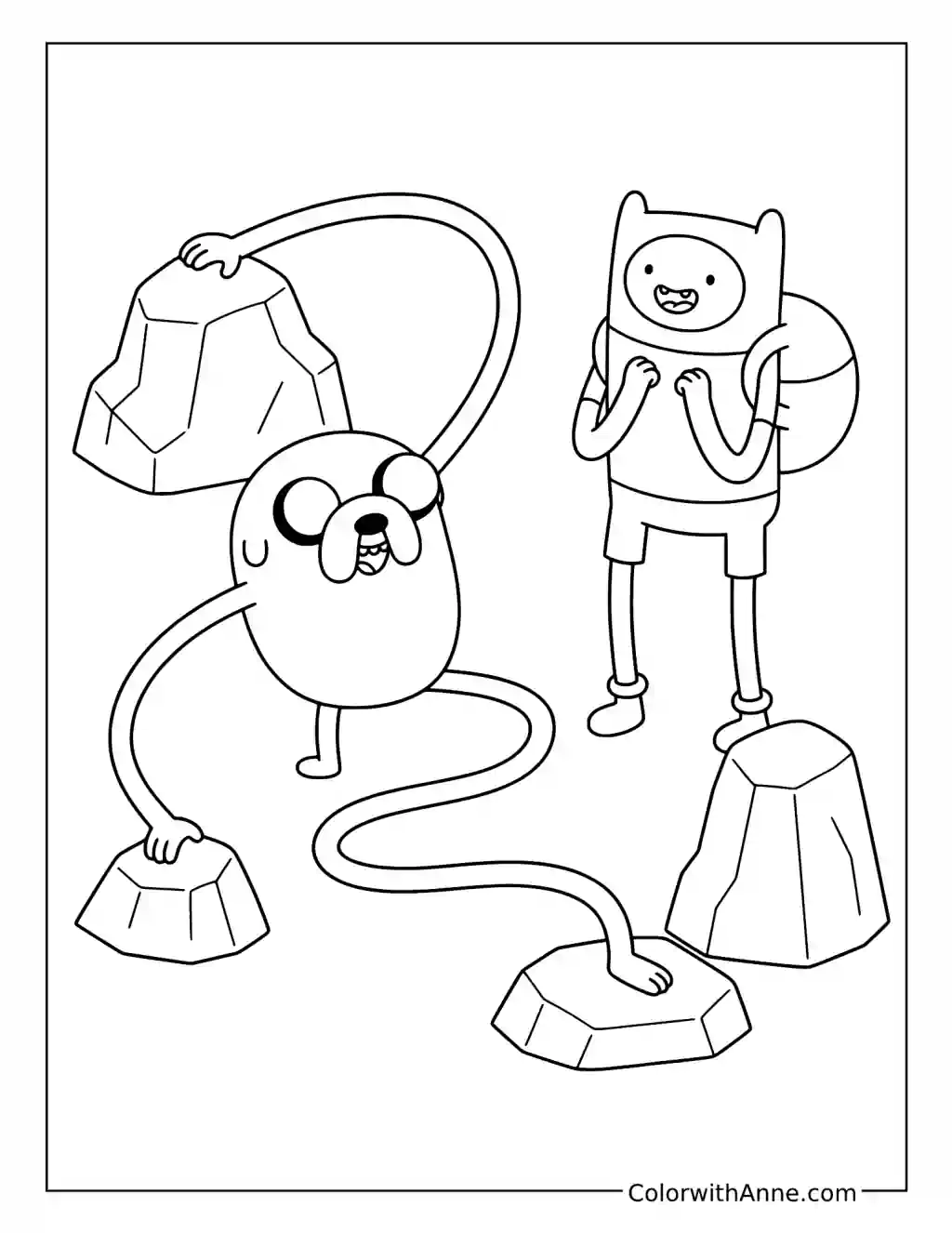 Jake's Stretching Powers coloring page