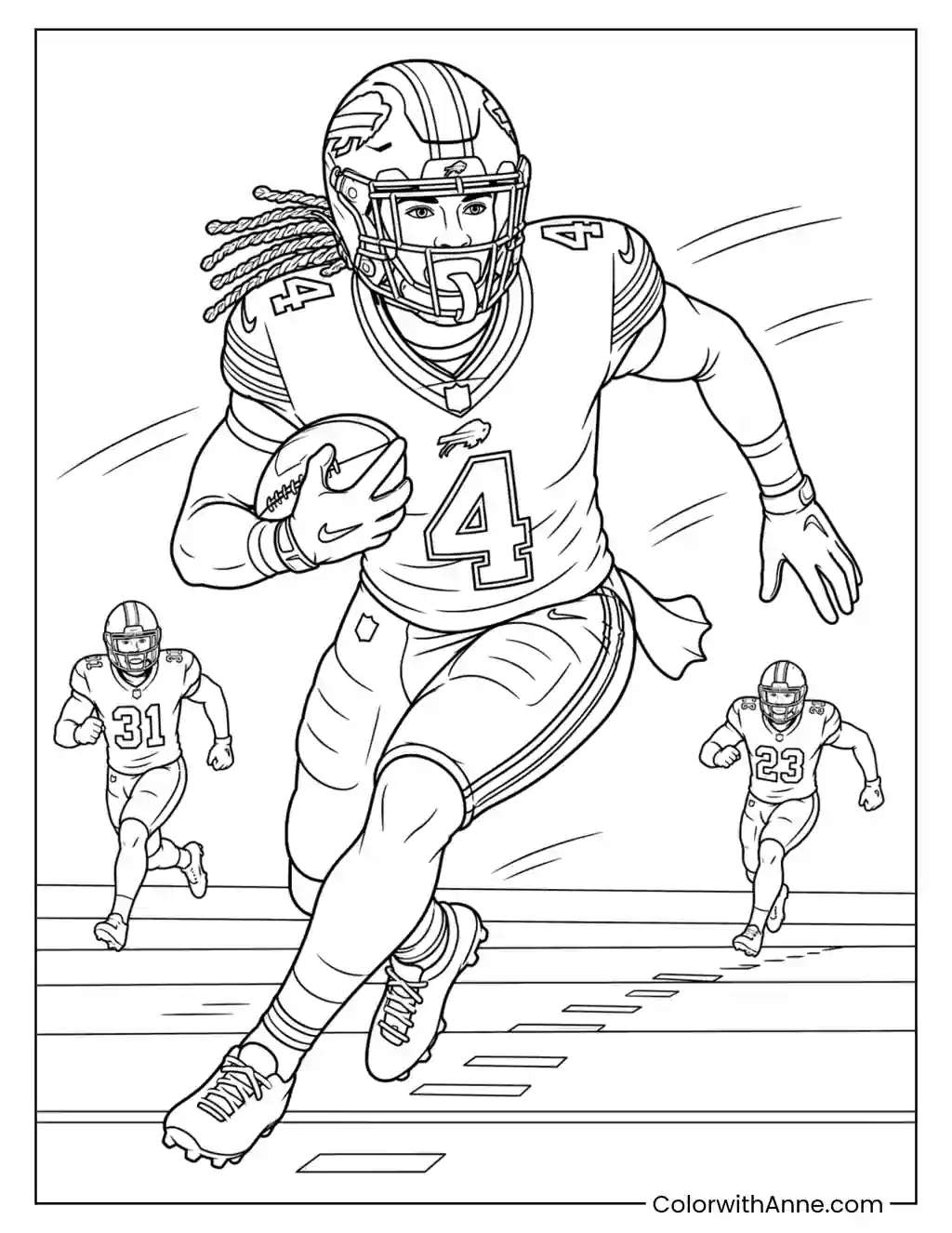 James Cook Breakaway Run coloring page