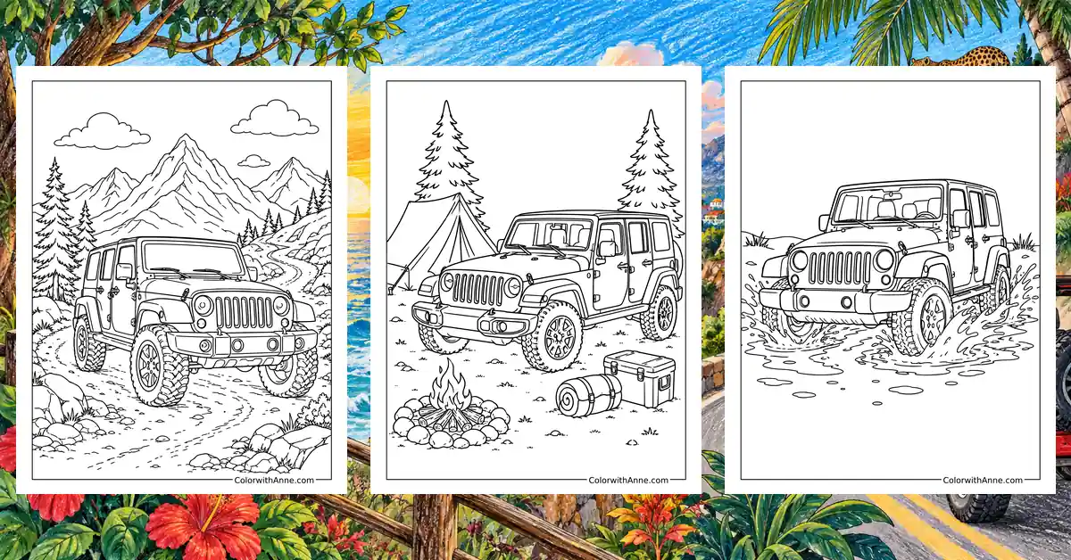 Jeep Coloring Pages banner