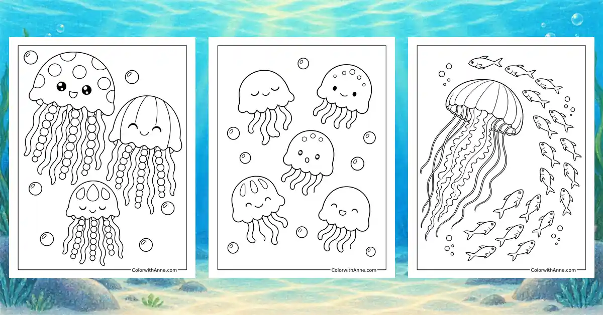 Jellyfish Coloring Pages banner