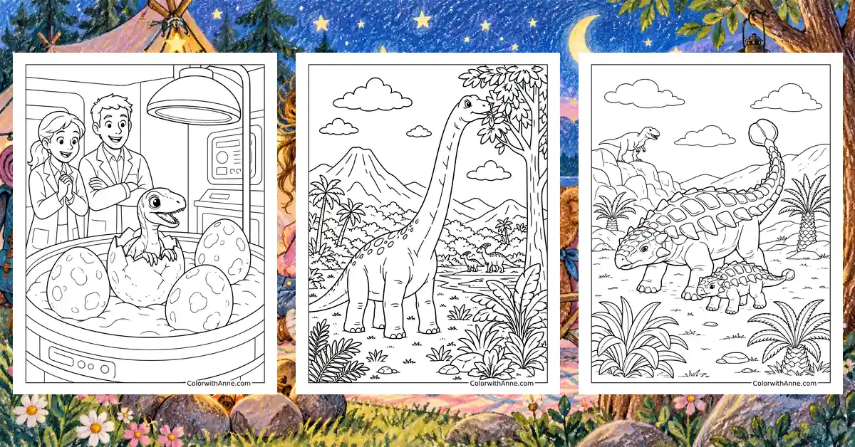 Jurassic Park Coloring Pages banner