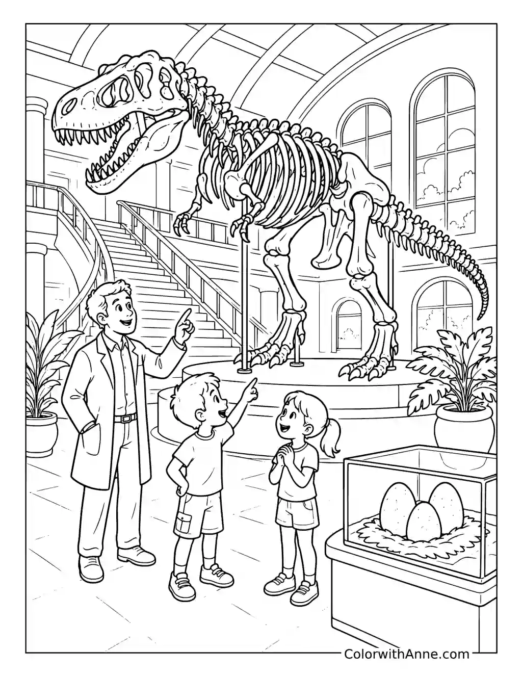 Jurassic Park Visitor Center Adventure coloring page