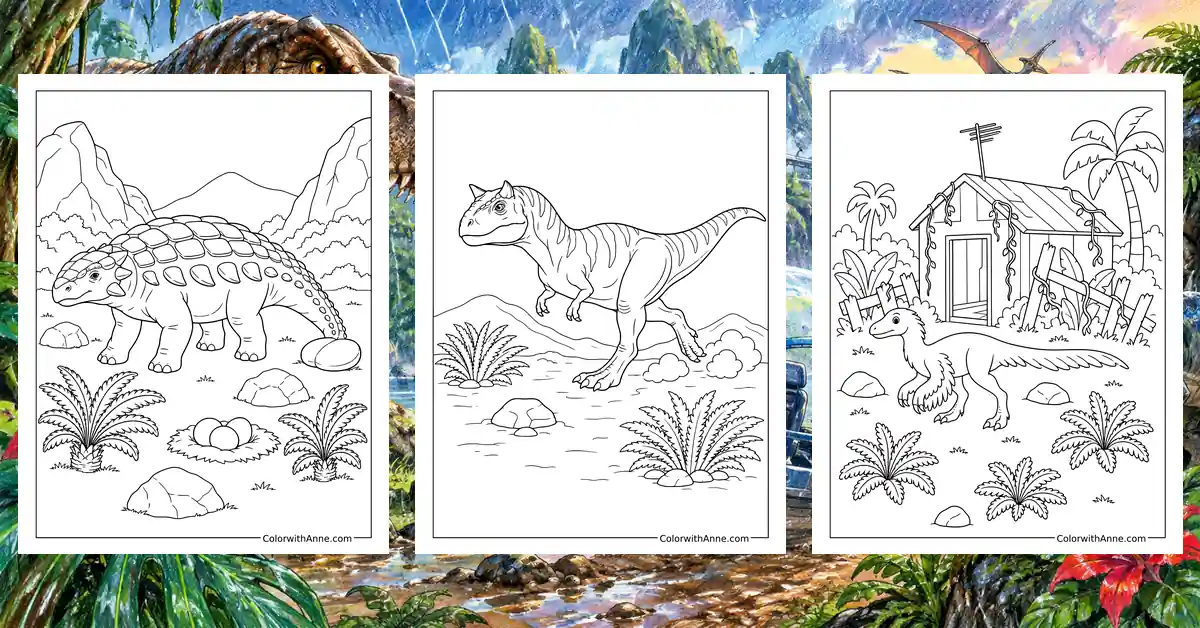 Jurassic World Coloring Pages banner