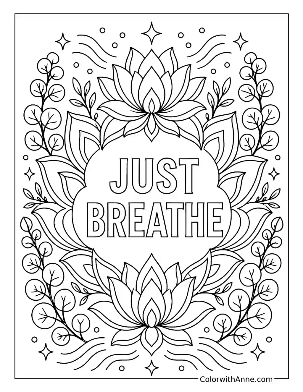 Just Breathe coloring page