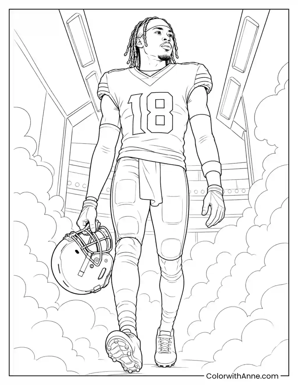 Justin Jefferson Primetime Entrance coloring page