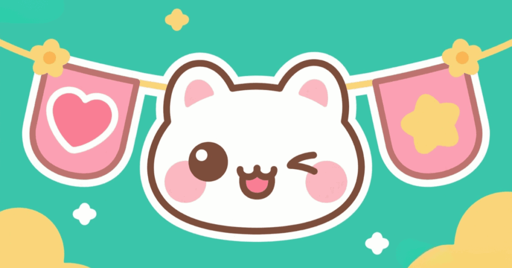 kawaii coloring pages banner 2