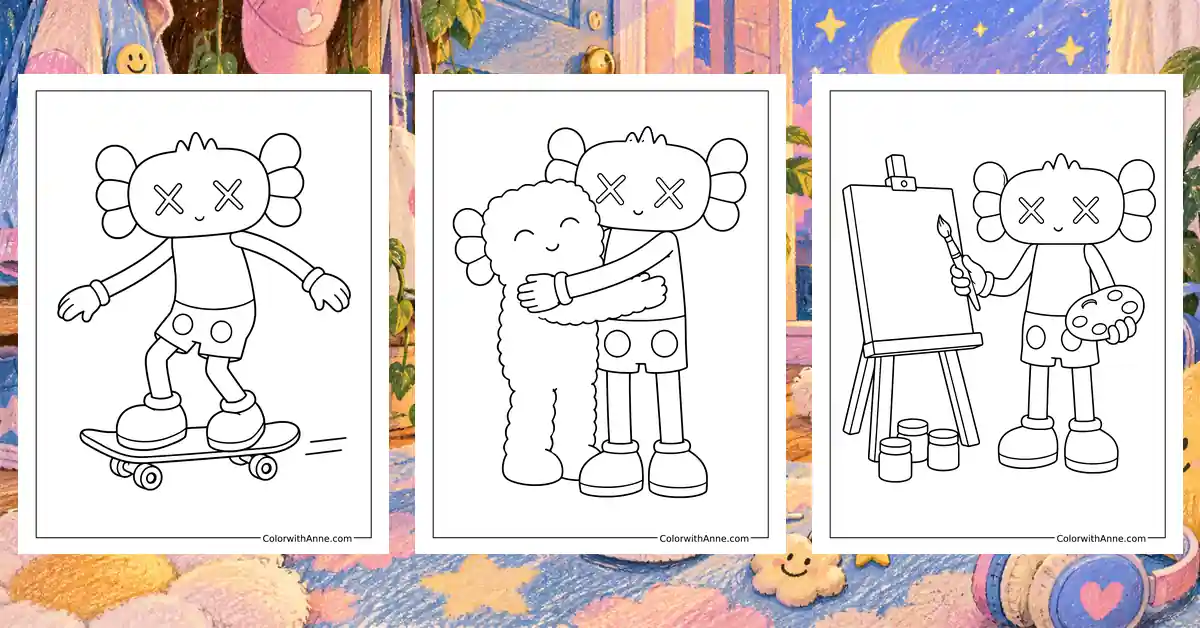 KAWS Coloring Pages banner