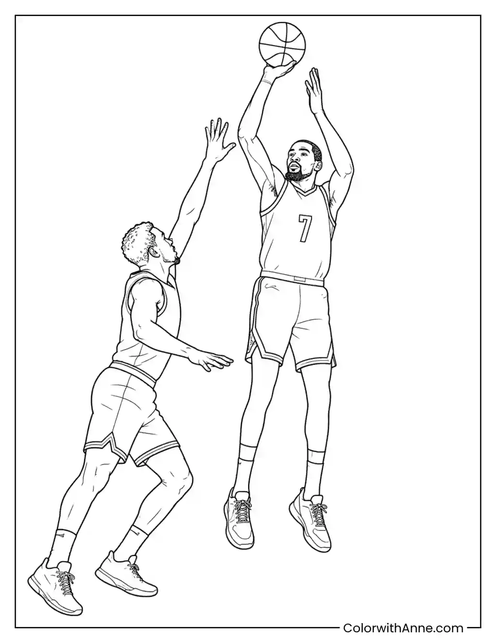 Kevin Durant Unstoppable Pull-Up Jumper coloring page