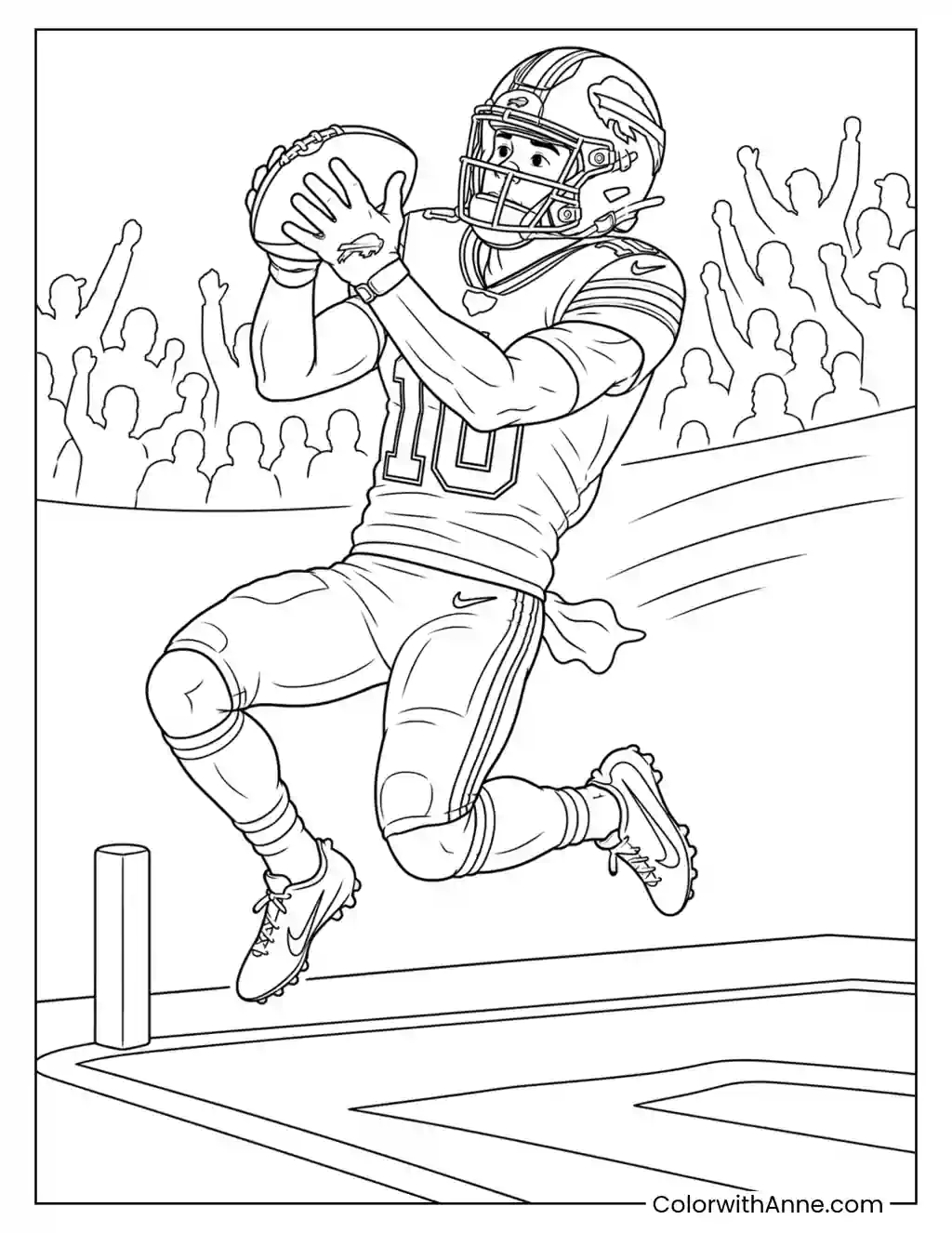 Khalil Shakir's Spectacular Catch coloring page