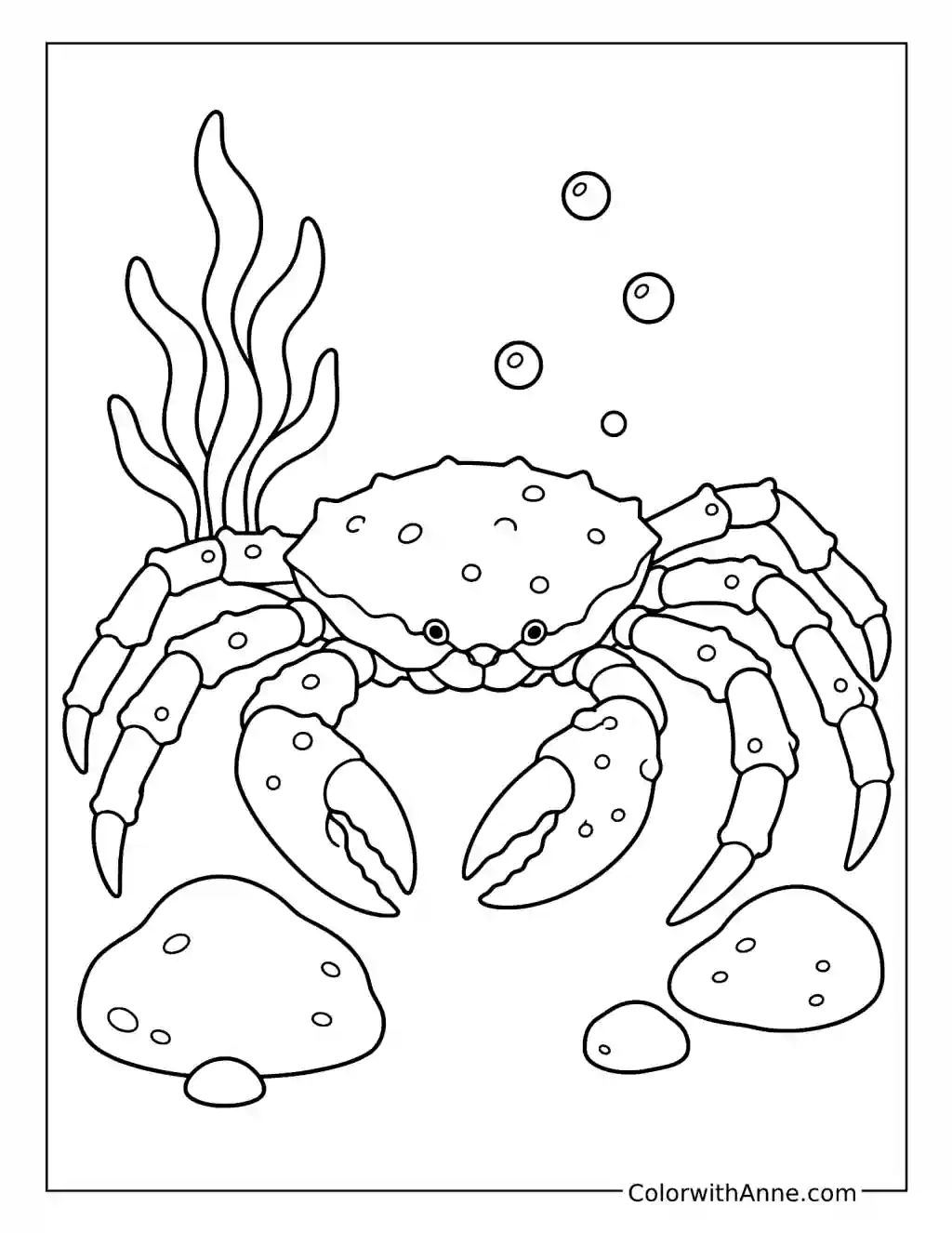 King Crab on the Ocean Floor coloring page