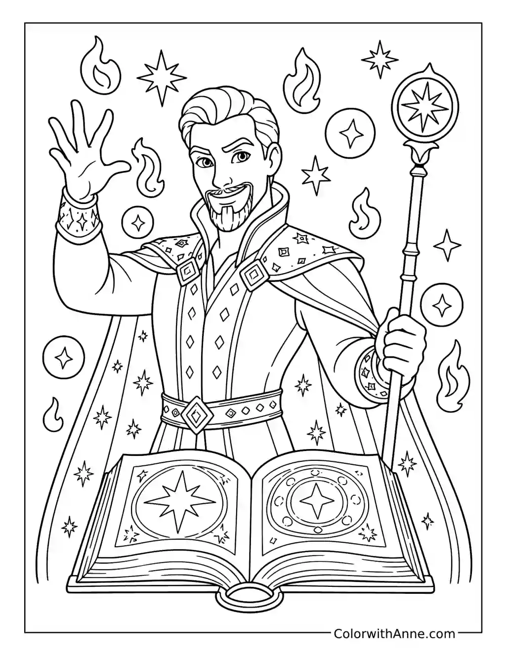 King Magnifico's Book of Magic coloring page