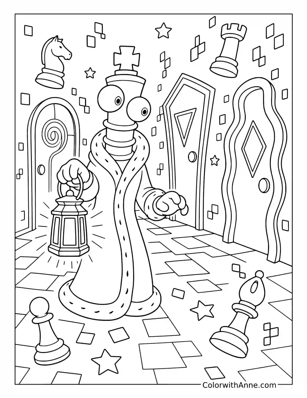 Kinger's Digital Corridor Adventure coloring page