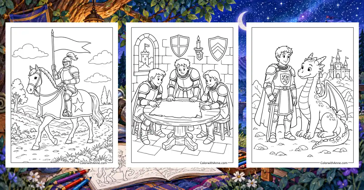 Knight Coloring Pages banner