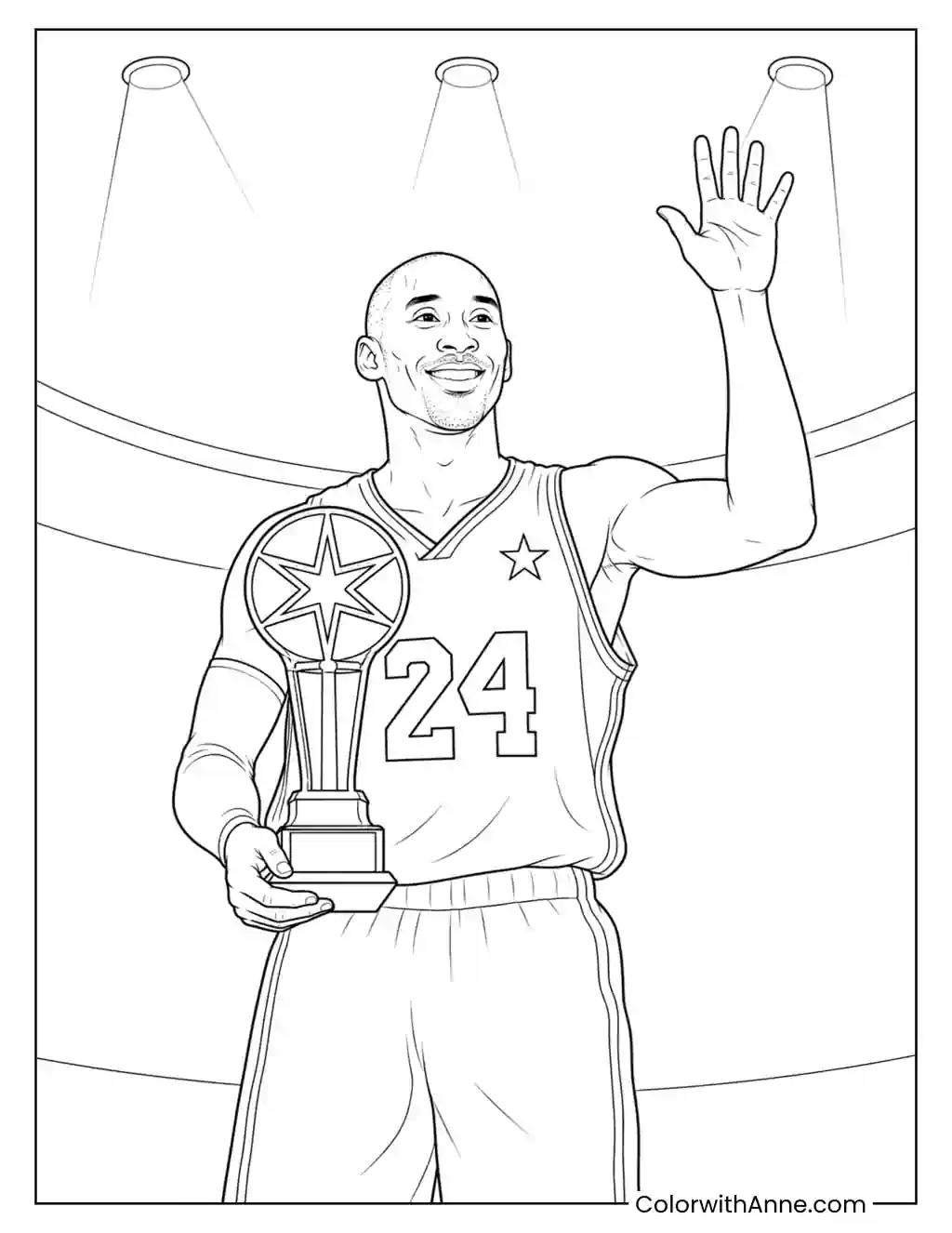 Kobe Bryant All-Star MVP coloring page