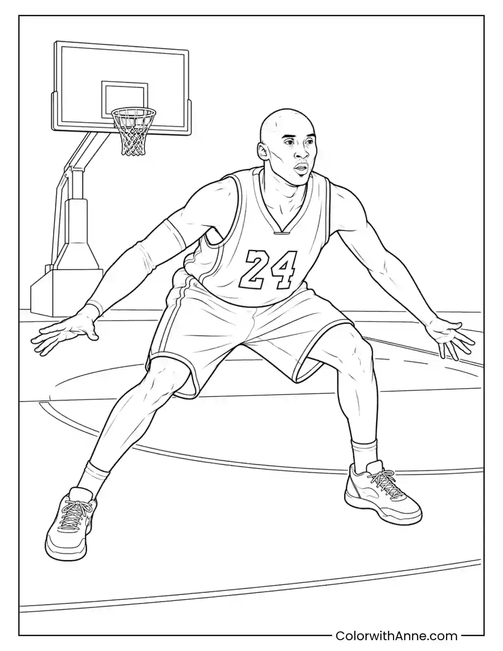 Kobe Bryant Elite Defense coloring page