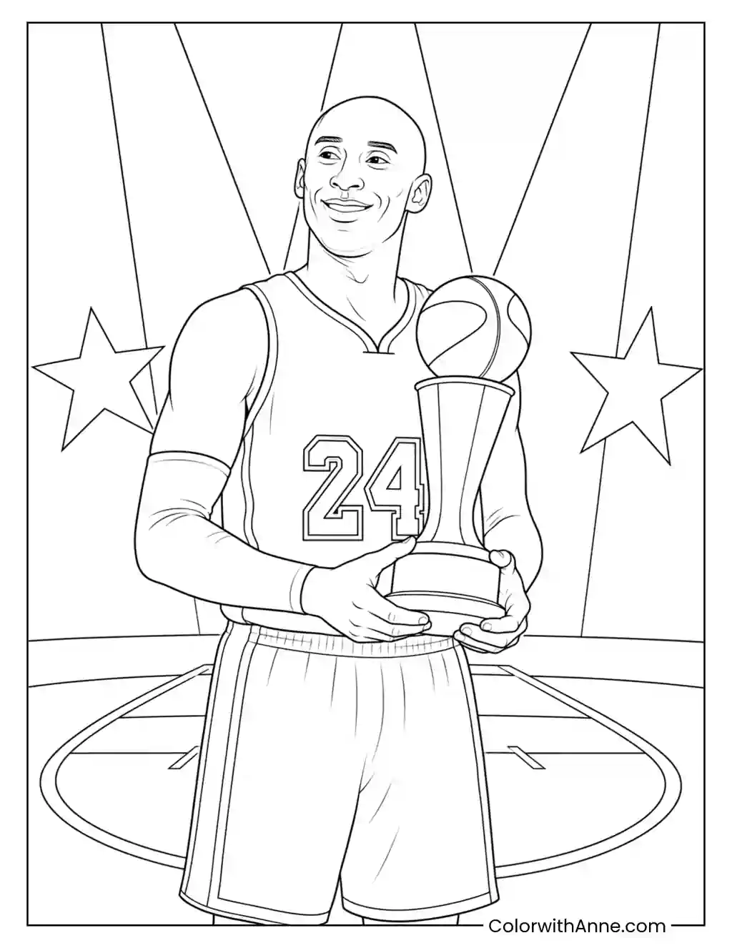 Kobe Bryant Finals MVP coloring page