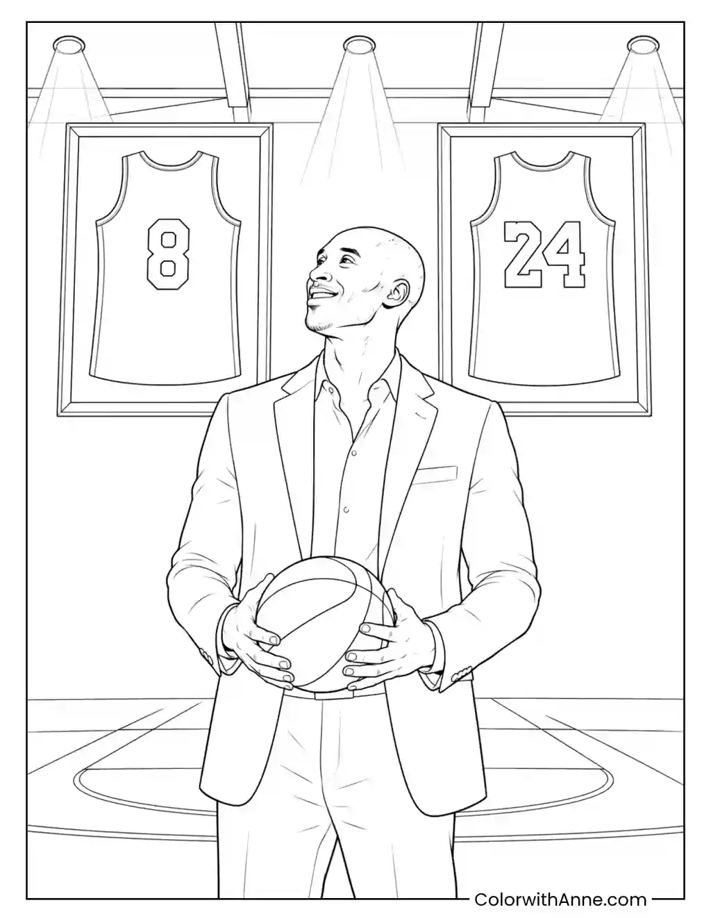 Kobe Bryant Jersey Retirement coloring page