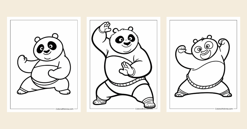 kung fu panda coloring pages banner