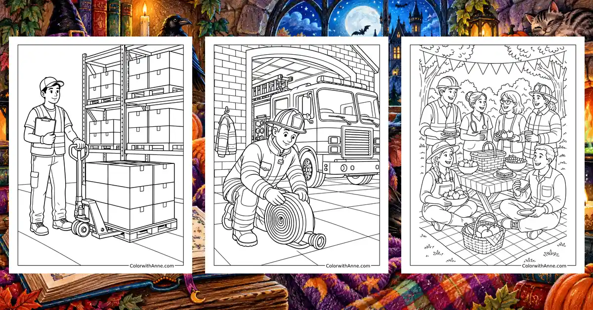 Labor Day Coloring Pages banner