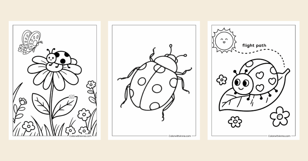 ladybug coloring pages banner