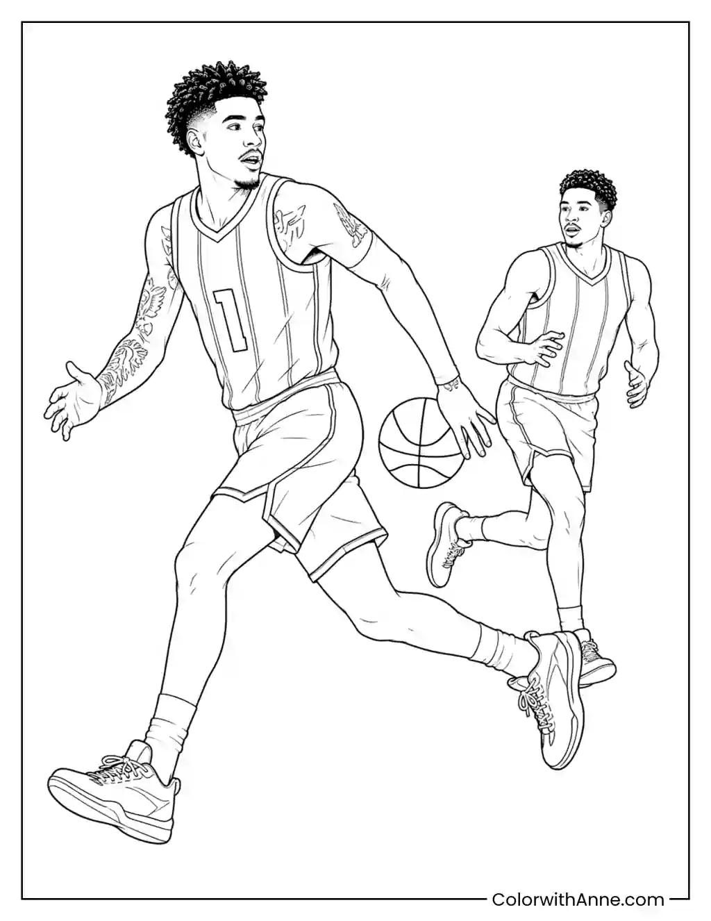 LaMelo Ball Creative Behind-the-Back Pass coloring page