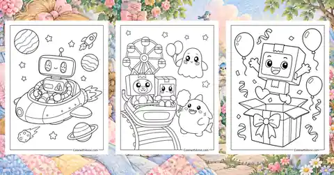 LankyBox Coloring Pages banner
