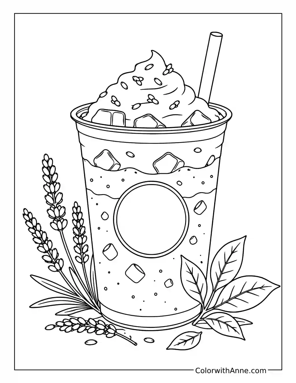 Lavender Cream Matcha coloring page