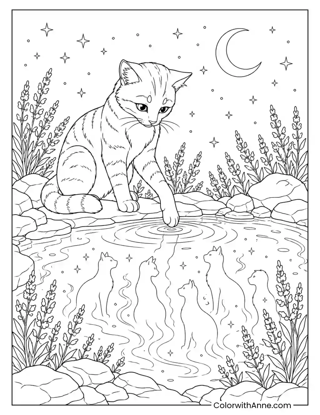 Leafpool at the Moonpool coloring page