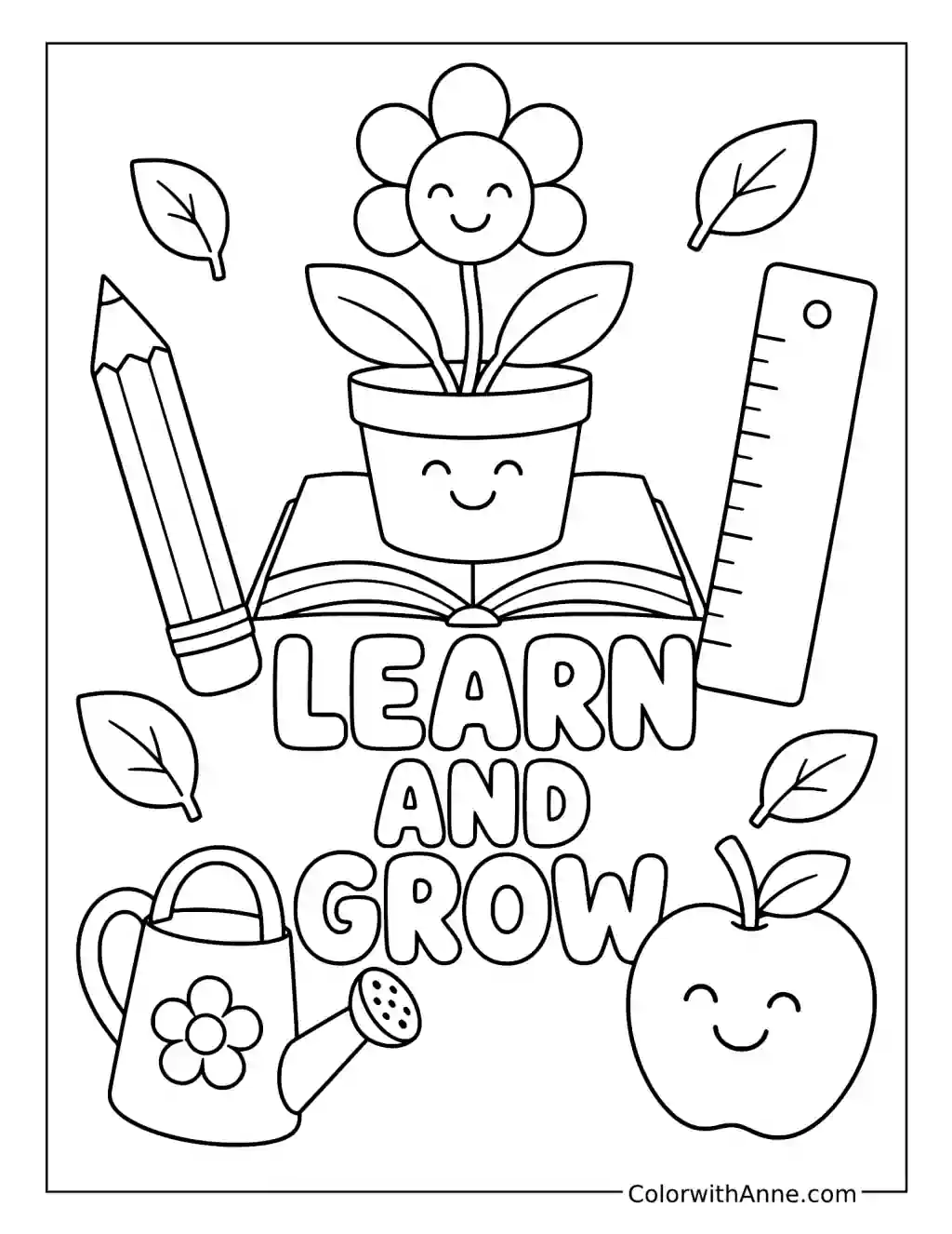 Learn and Grow coloring page