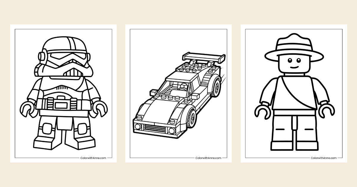 lego coloring pages banner