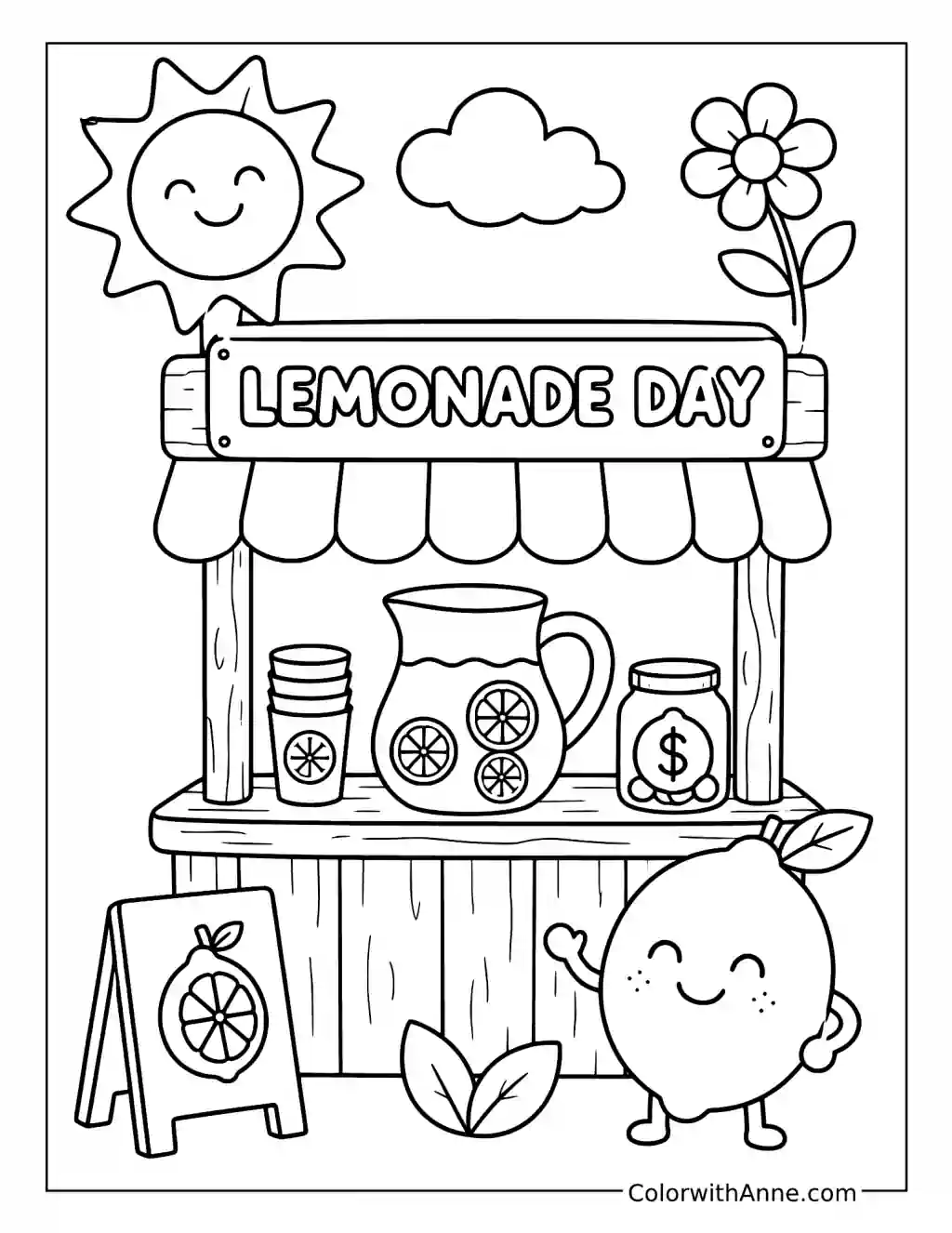 Lemonade Day coloring page