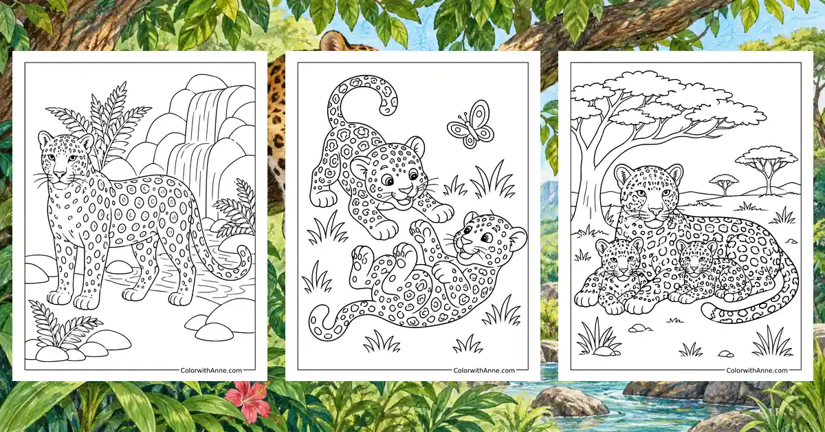 Leopard Coloring Pages banner