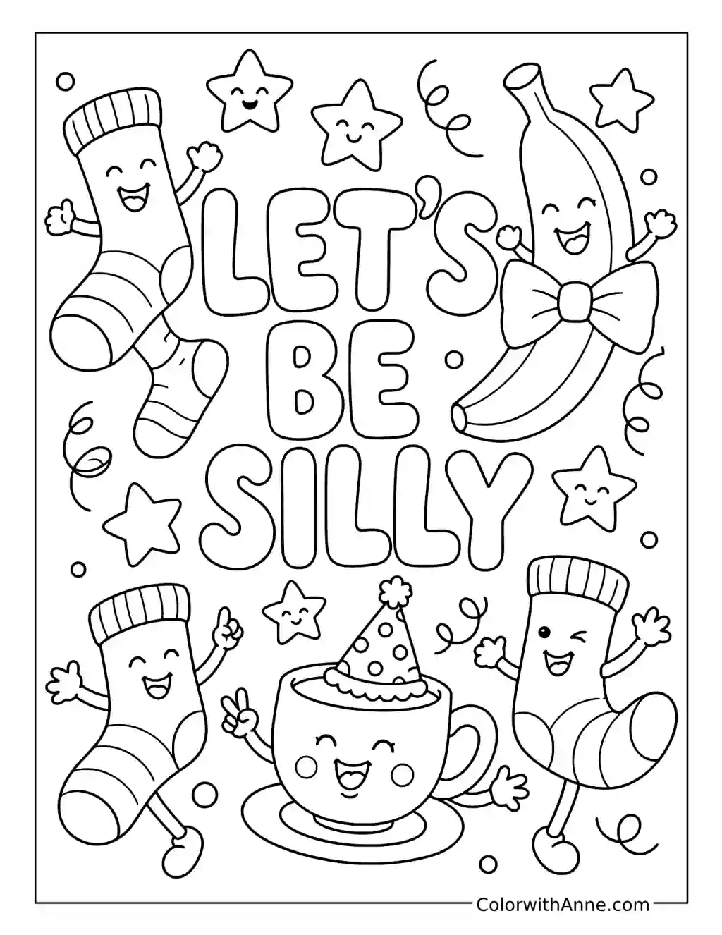 Let's Be Silly coloring page