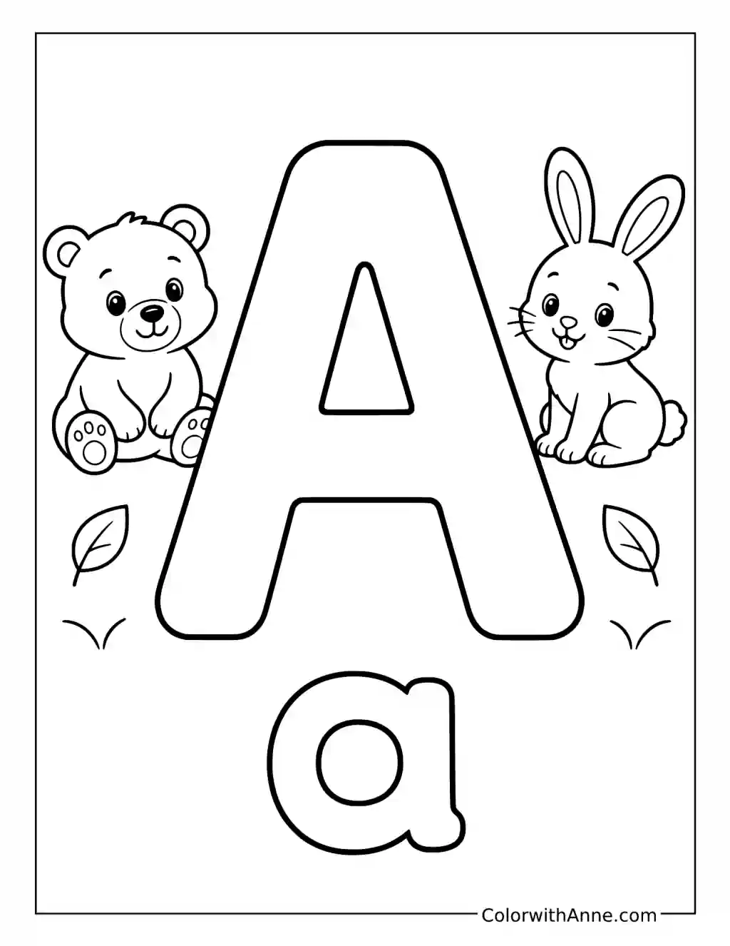 10 Letter A Coloring Pages (Free PDF Printables)