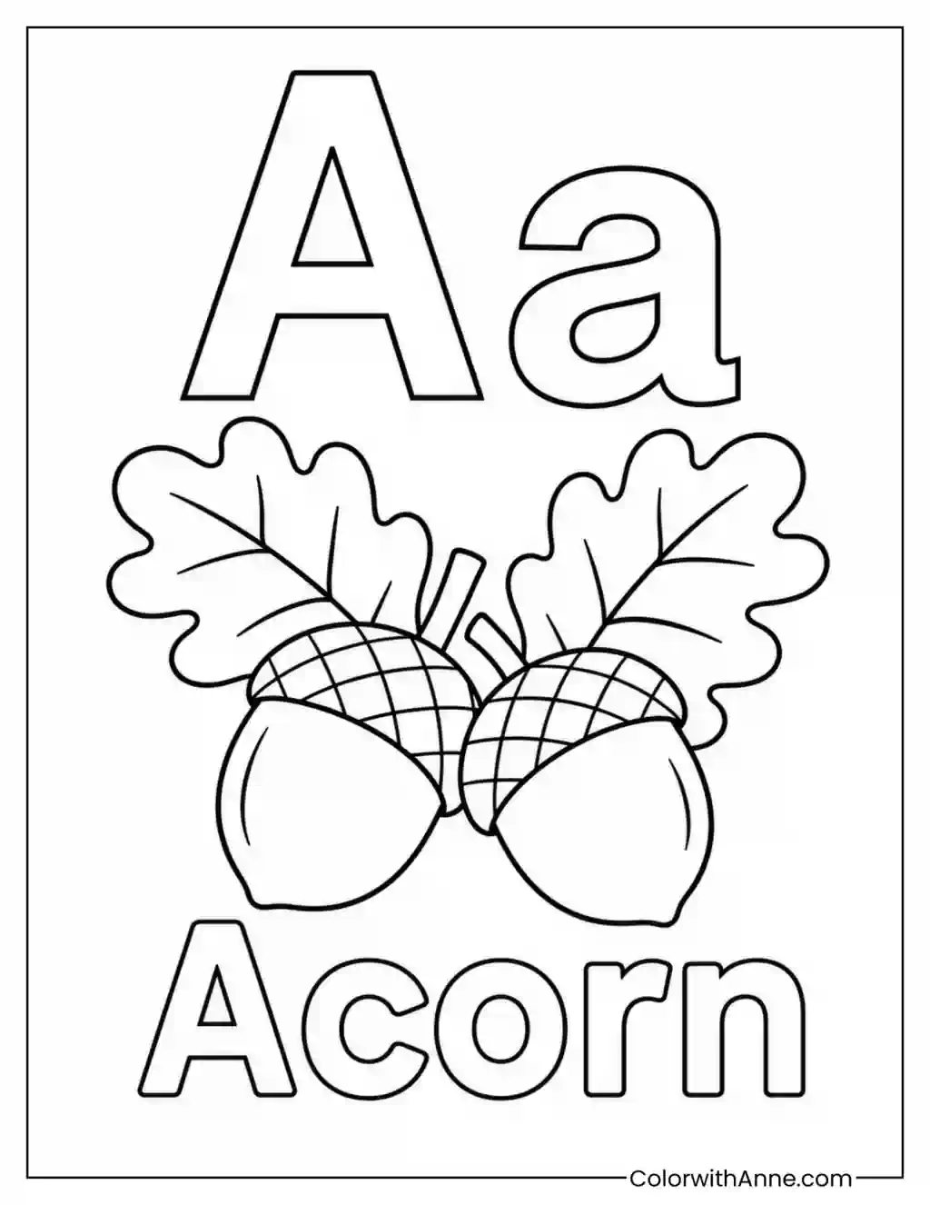 10 Letter A Coloring Pages (Free PDF Printables)