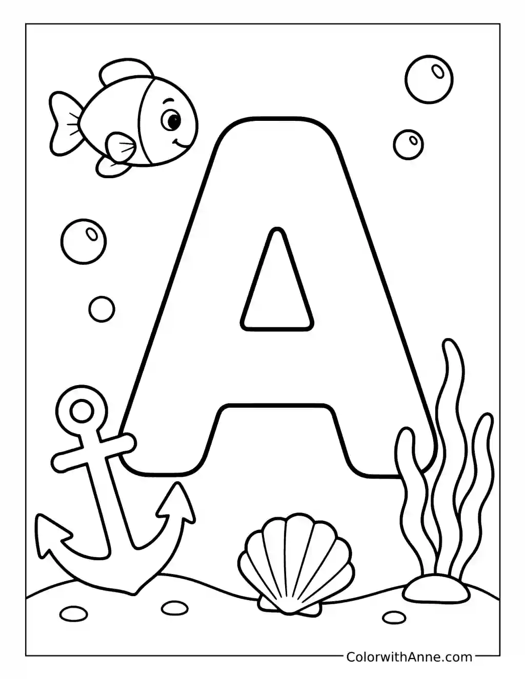 10 Letter A Coloring Pages (Free PDF Printables)