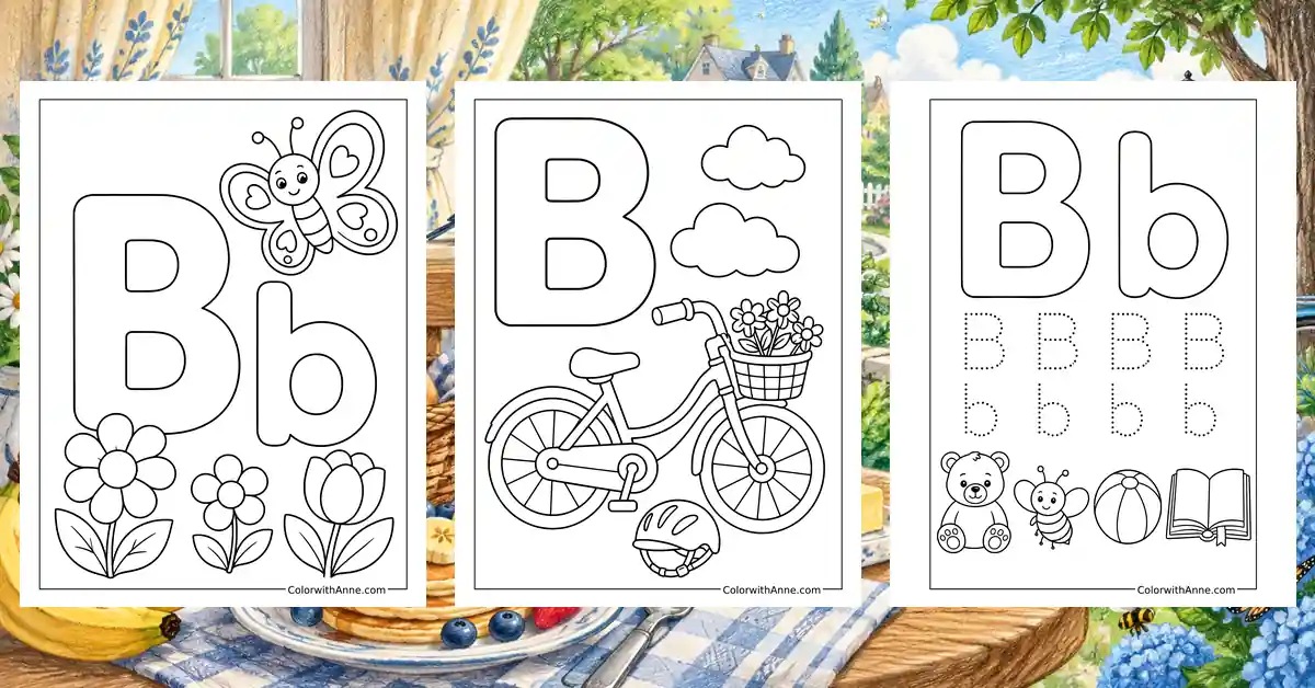 Letter B Coloring Pages banner