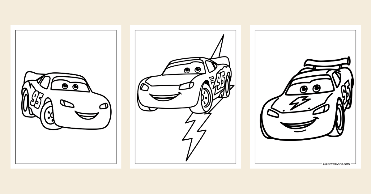 lightning mcqueen coloring pages banner