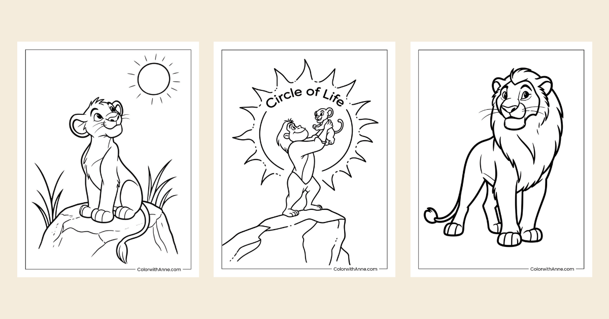 lion king coloring pages banner