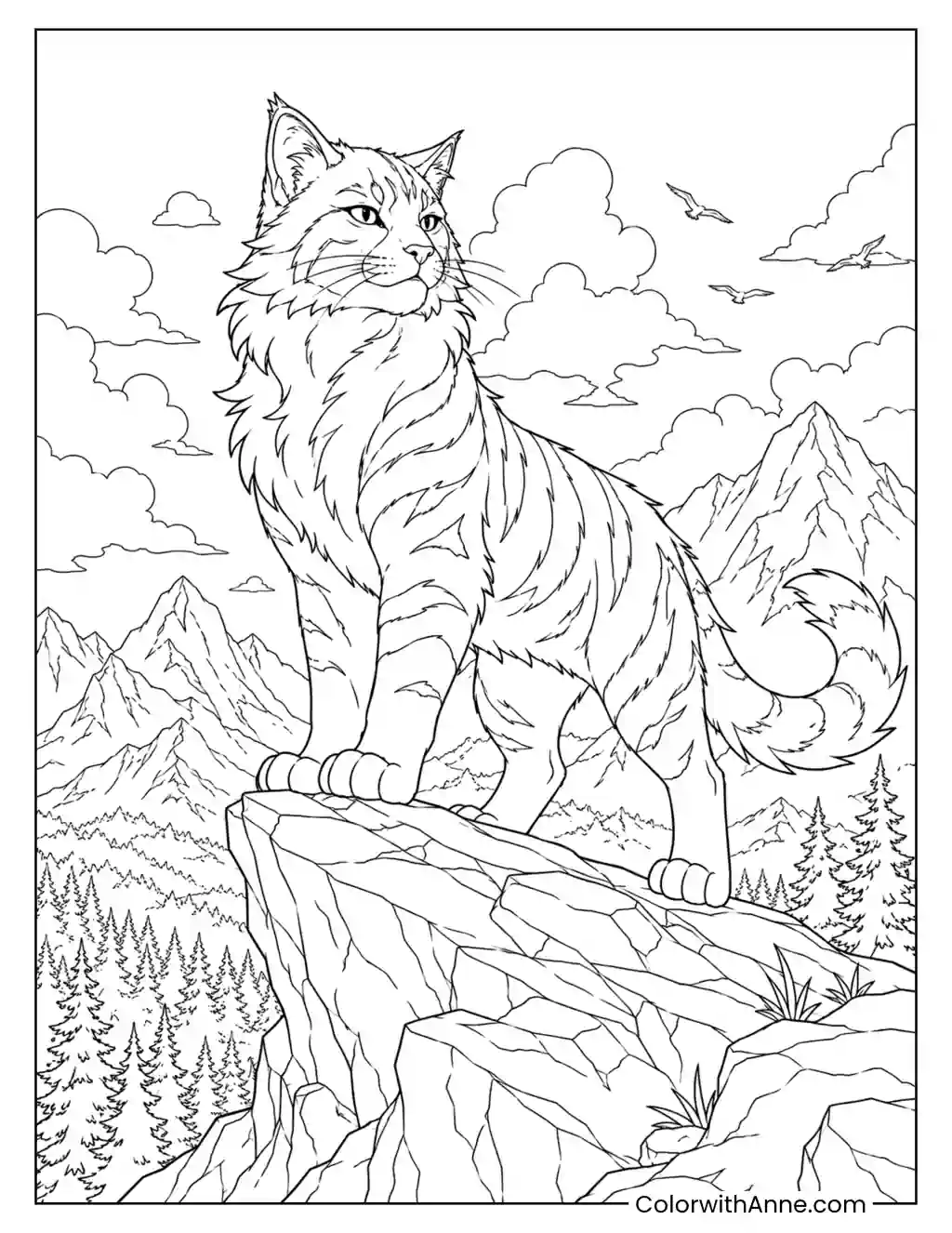 Lionblaze the Powerful Warrior coloring page
