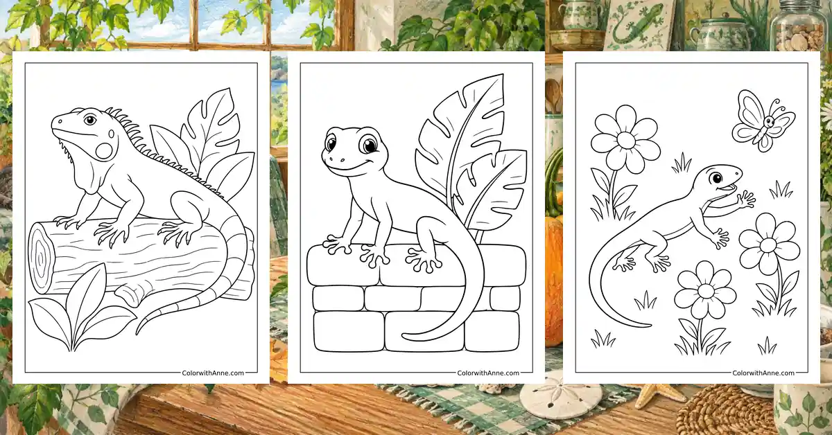Lizard Coloring Pages banner